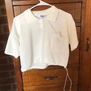 Verge girl knit collared shirt